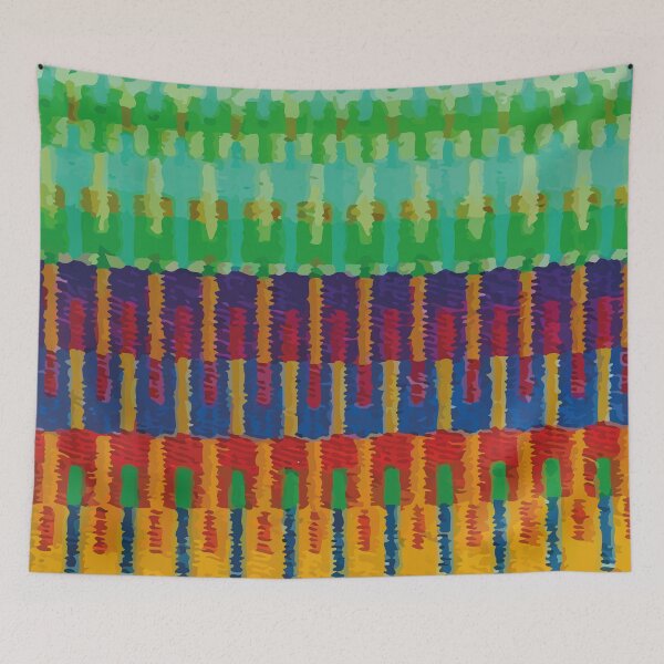 Item preview, Vibrant multicolor embroidery mexican folk art maximalist decor dopamine dressing designed and sold by T-Mex.