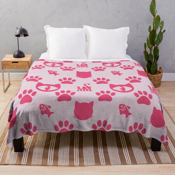 Item preview, Sir Meowton's Pink Promenade - Charming Cat Paw Print Pattern designed and sold by Sir Meow Meow.