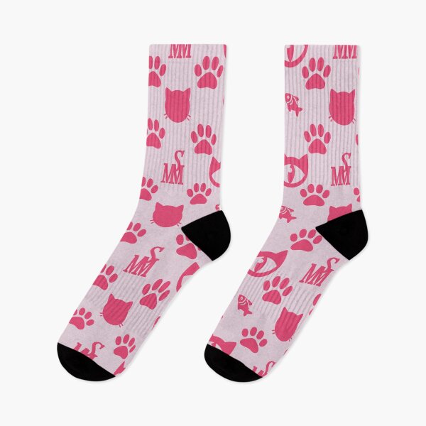 Item preview, Sir Meowton's Pink Promenade - Charming Cat Paw Print Pattern designed and sold by Sir Meow Meow.