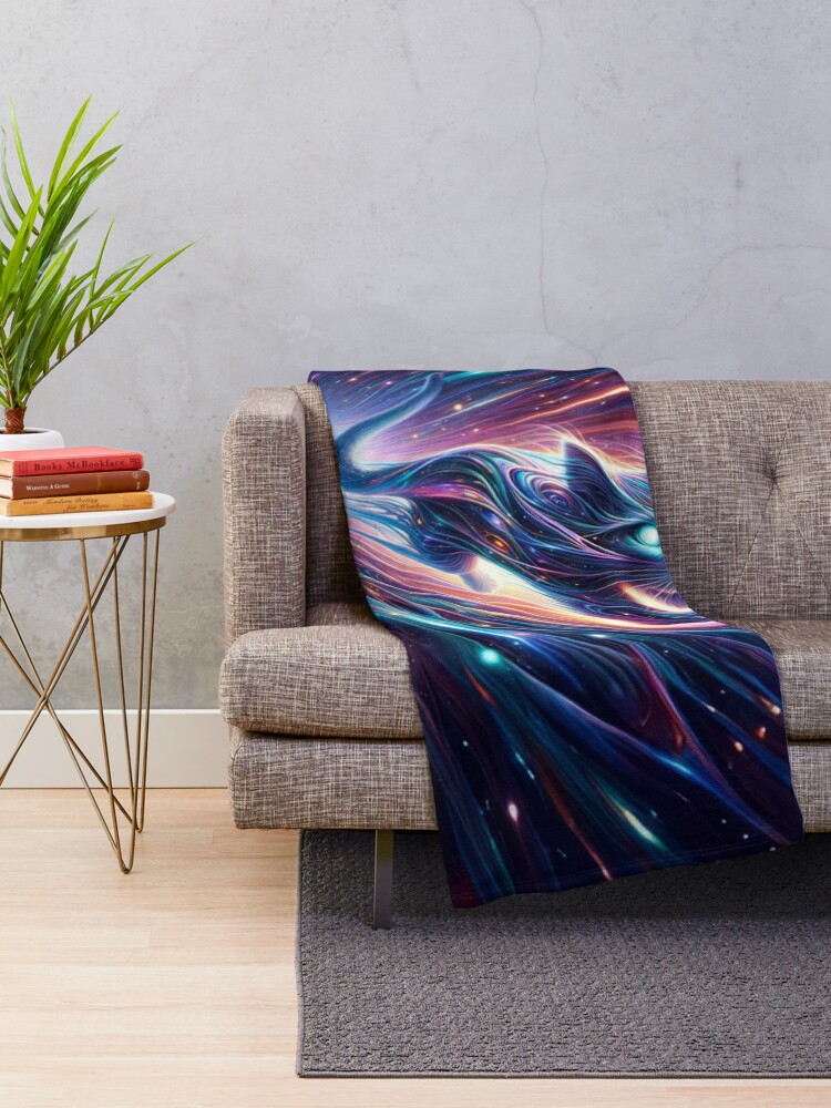 Thumbnail 2 of 6, Throw Blanket, The Cosmic Voyager designed and sold by thomasdatt.