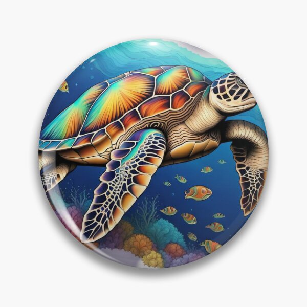 Item preview, Beautiful sea turtle art designed and sold by WildflowersAI.