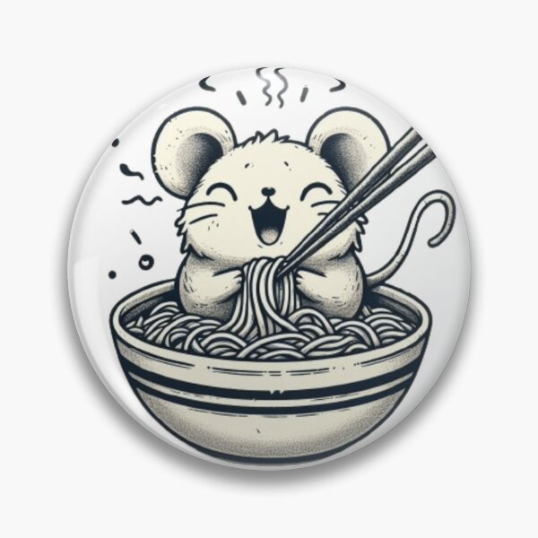 Item preview, Cute mouse eating ramen  designed and sold by Culmika.