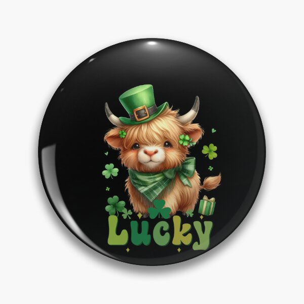 Item preview, St patrick Highland cow designed and sold by MilkyForest.