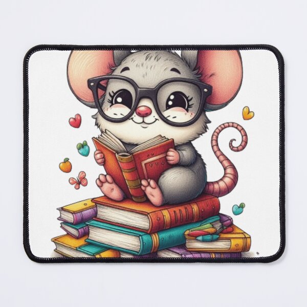 Item preview, Back to school mouse reading books designed and sold by Culmika.