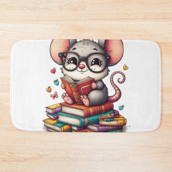 Item preview, Back to school mouse reading books designed and sold by Culmika.