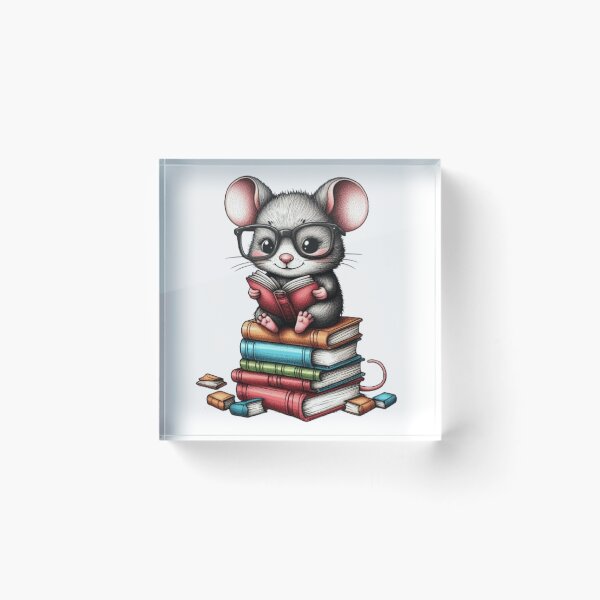 Item preview, Back to school mouse reading books designed and sold by Culmika.
