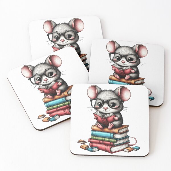 Item preview, Back to school mouse reading books designed and sold by Culmika.