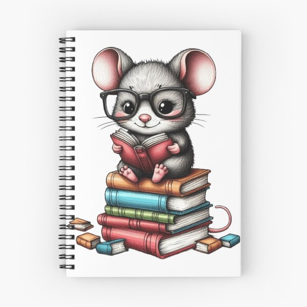 Item preview, Back to school mouse reading books designed and sold by Culmika.