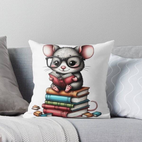 Item preview, Back to school mouse reading books designed and sold by Culmika.