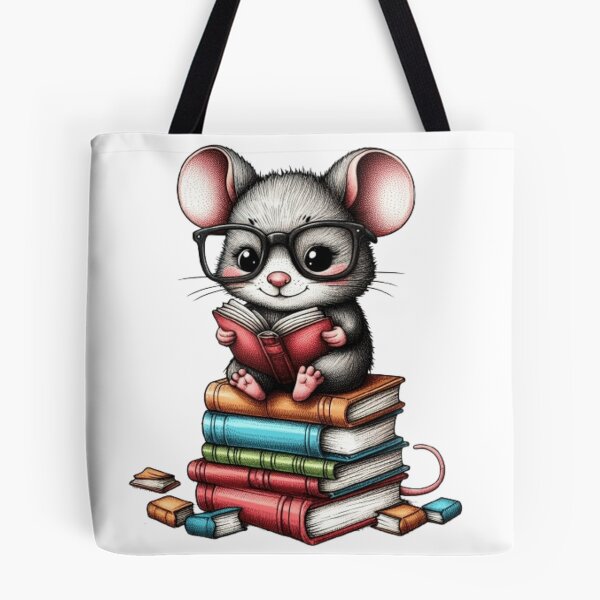 Item preview, Back to school mouse reading books designed and sold by Culmika.