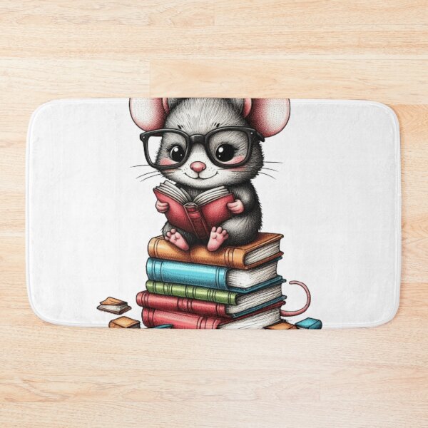 Item preview, Back to school mouse reading books designed and sold by Culmika.