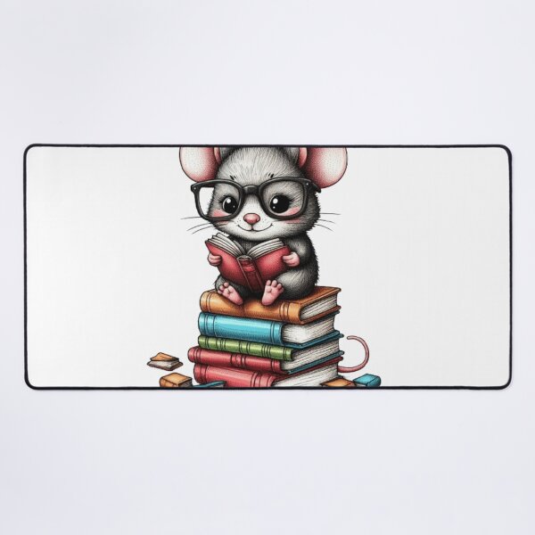 Item preview, Back to school mouse reading books designed and sold by Culmika.