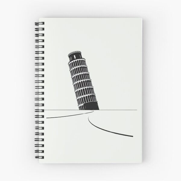 Item preview, Leaning Tower of Pisa Black and White Graphics designed and sold by Gaborai.