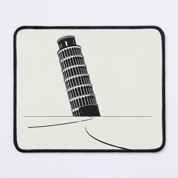 Item preview, Leaning Tower of Pisa Black and White Graphics designed and sold by Gaborai.