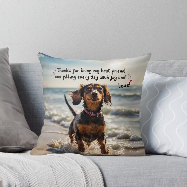 Item preview, Cute Dachshund dog in the Beach  designed and sold by Tetete.