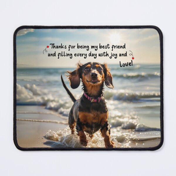 Item preview, Cute Dachshund dog in the Beach  designed and sold by Tetete.