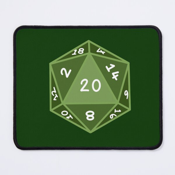 Item preview, Green D20 Dungeons and Dragons Level Up Birthday  designed and sold by Olivia's Doodle Den.