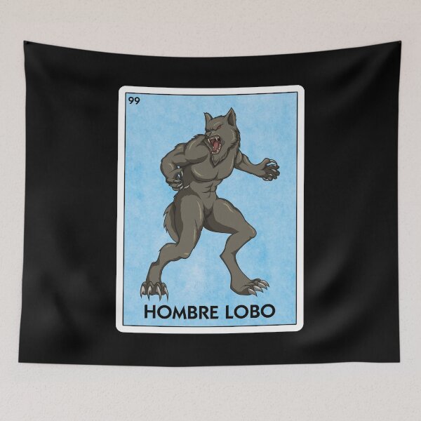 Item preview, Hombre Lobo Werewolf Card Mexican Lottery designed and sold by PNGShop.