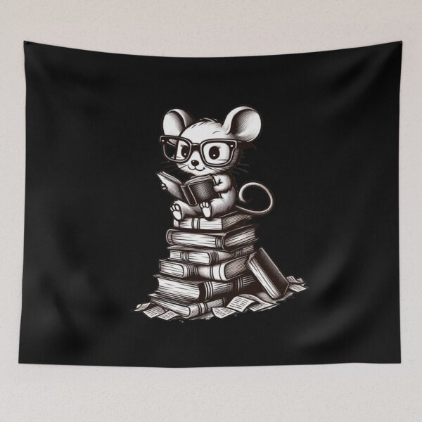 Item preview, Back to school mouse reading books designed and sold by Culmika.