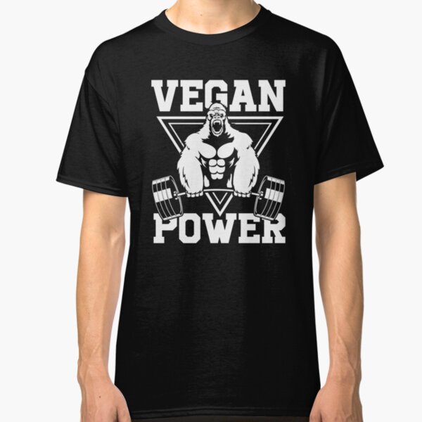 Vegan Power Workout Muscle Gorilla Bodybuilding Classic T-Shirt