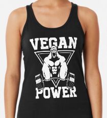 Vegan Power Workout Muscle Gorilla Bodybuilding Racerback Tank Top