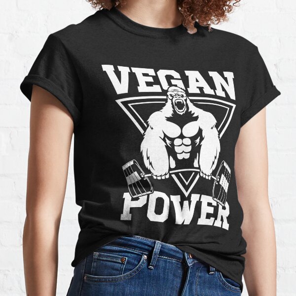 Vegan Power Workout Muscle Gorilla Bodybuilding Classic T-Shirt
