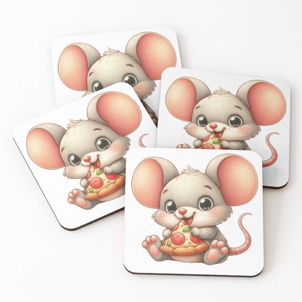 Item preview, Cute mouse with pizza designed and sold by Culmika.
