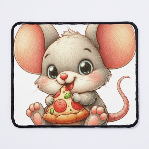 Item preview, Cute mouse with pizza designed and sold by Culmika.