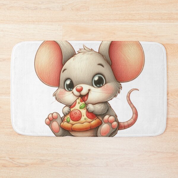 Item preview, Cute mouse with pizza designed and sold by Culmika.