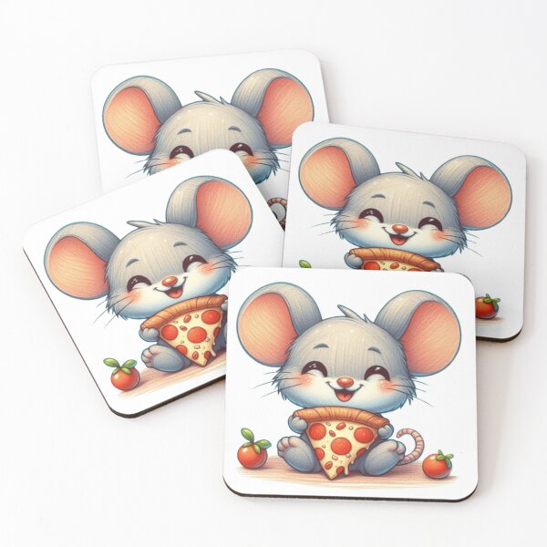 Item preview, Cute mouse with pizza designed and sold by Culmika.