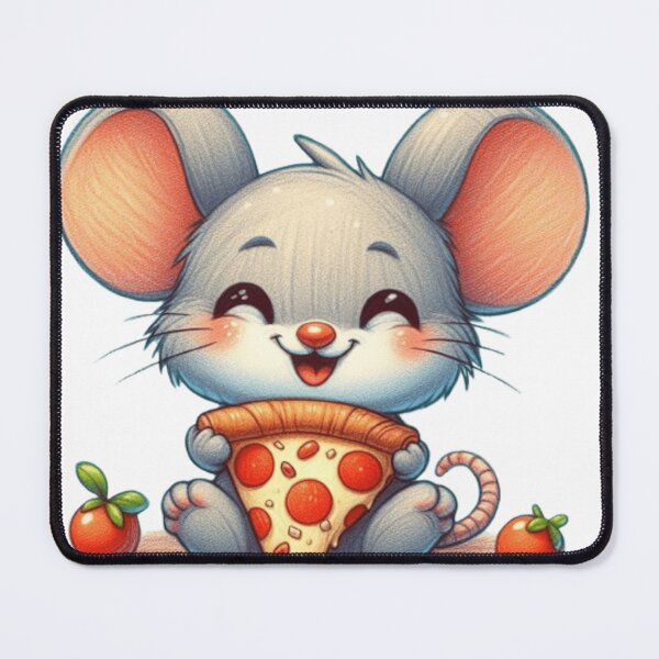 Item preview, Cute mouse with pizza designed and sold by Culmika.
