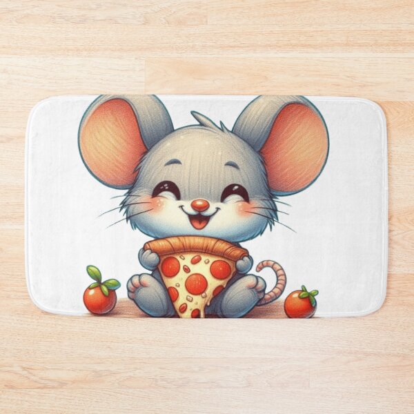 Item preview, Cute mouse with pizza designed and sold by Culmika.
