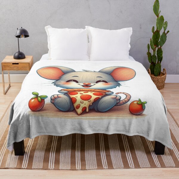 Item preview, Cute mouse with pizza designed and sold by Culmika.