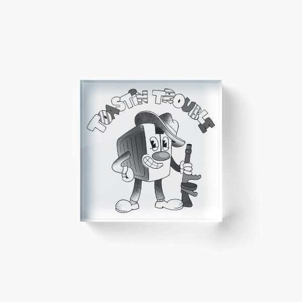 Item preview, Toastin trouble rubberhose design (white) designed and sold by Thevengefulone.