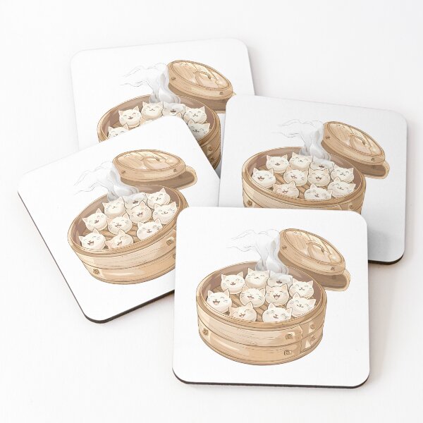 Item preview, Steamer Full of Cat Dumplings designed and sold by LarkspurAndTea.
