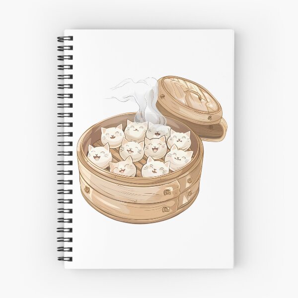 Item preview, Steamer Full of Cat Dumplings designed and sold by LarkspurAndTea.