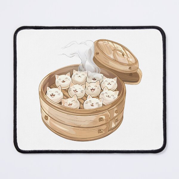 Item preview, Steamer Full of Cat Dumplings designed and sold by LarkspurAndTea.