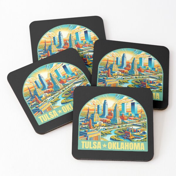 Item preview, Tulsa Oklahoma Vibrant Skyline designed and sold by Unitepeople.