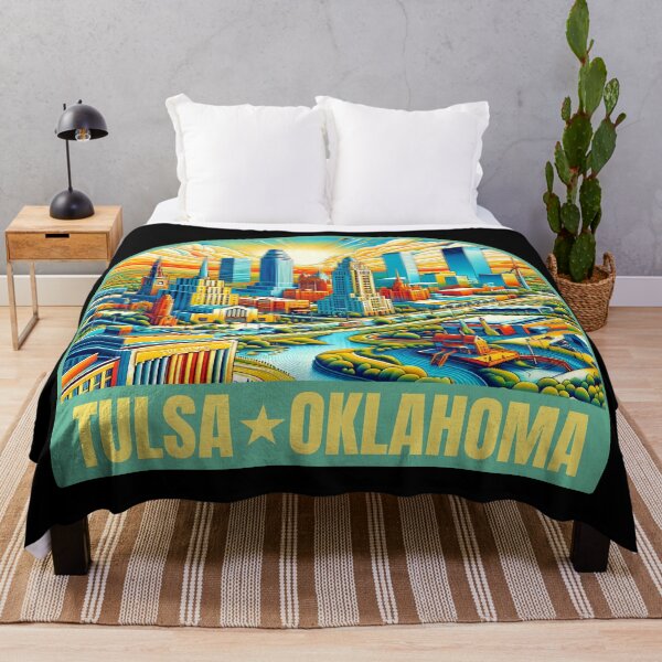 Item preview, Tulsa Oklahoma Vibrant Skyline designed and sold by Unitepeople.