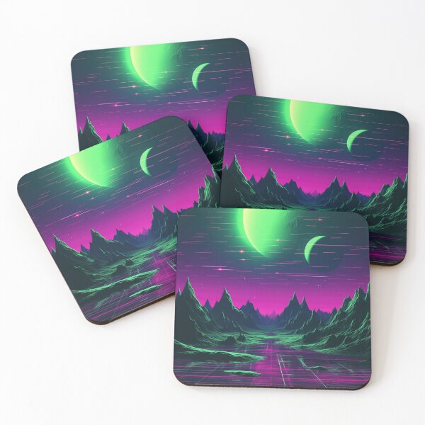 Item preview, Futuristic Echoes: Abstract Synthwave Spectrum designed and sold by Mullet Monkey.