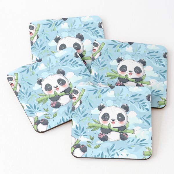 Item preview, Kawaii style panda and bamboo mosaic designed and sold by Zhaphiraccu.