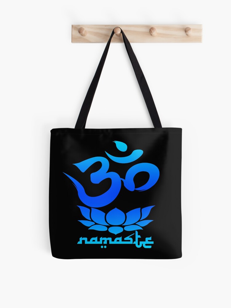 Yoga Peace and Namaste Tote Bag by Antique Images