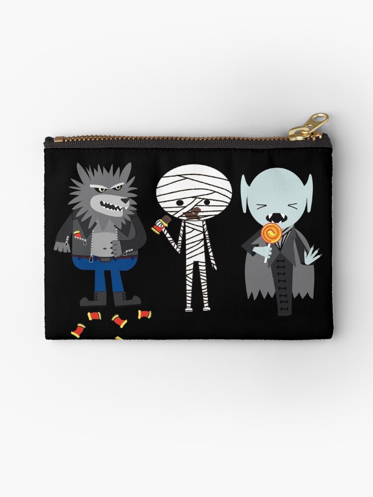 Thumbnail 1 of 4, Zipper Pouch, Classic Monsters on Halloween designed and sold by CarlaBaremb.