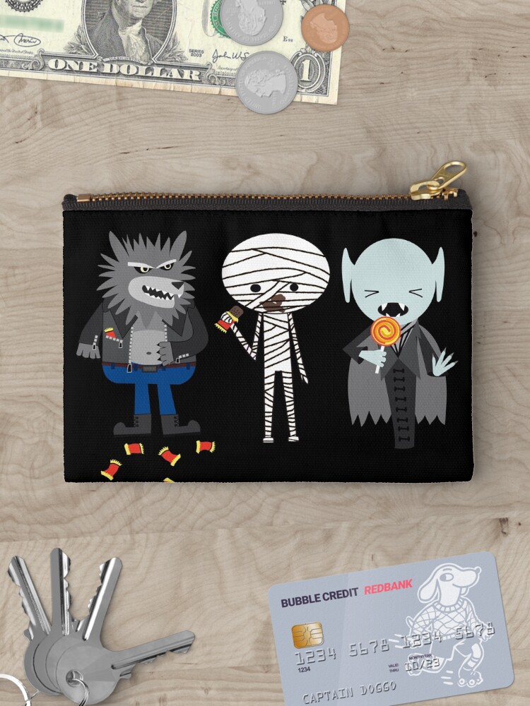 Thumbnail 3 of 4, Zipper Pouch, Classic Monsters on Halloween designed and sold by CarlaBaremb.
