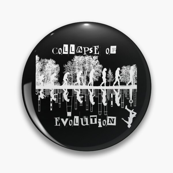 Item preview, White, Collapse of evolution, AI, black humor, Evolution, designed and sold by GOLDENGARDENART.