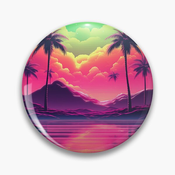Item preview, Luminous Synthesis: Abstract Retrowave Horizons designed and sold by Mullet Monkey.