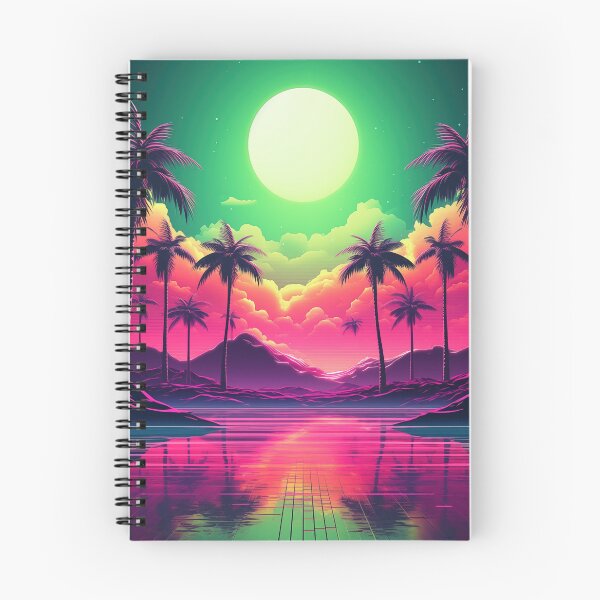 Item preview, Luminous Synthesis: Abstract Retrowave Horizons designed and sold by Mullet Monkey.