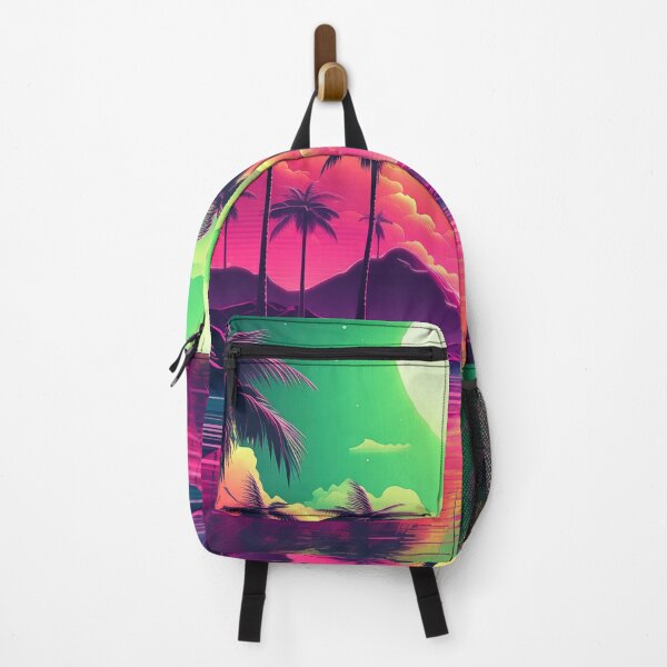 Item preview, Luminous Synthesis: Abstract Retrowave Horizons designed and sold by Mullet Monkey.