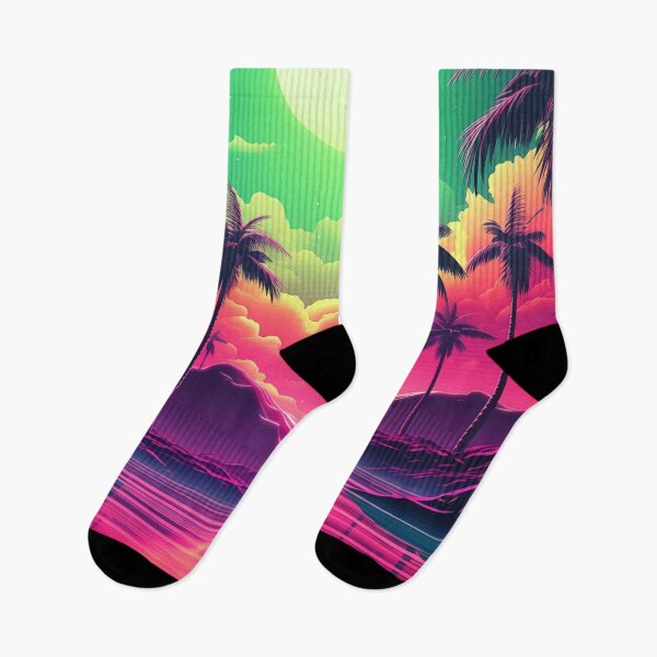 Item preview, Luminous Synthesis: Abstract Retrowave Horizons designed and sold by Mullet Monkey.