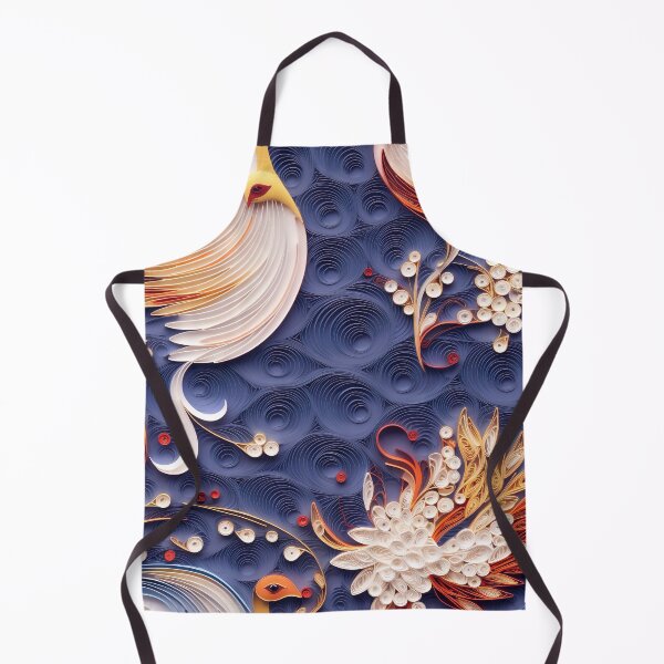 Item preview, surreal bird paper quilling style pattern designed and sold by LorrieBee.